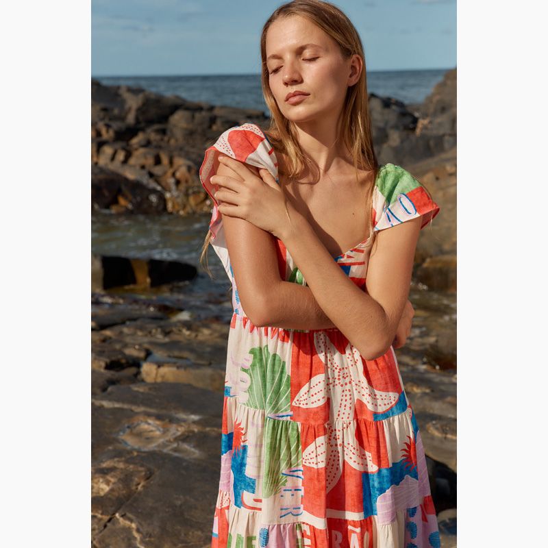 Sadie Dress - Seashell Print