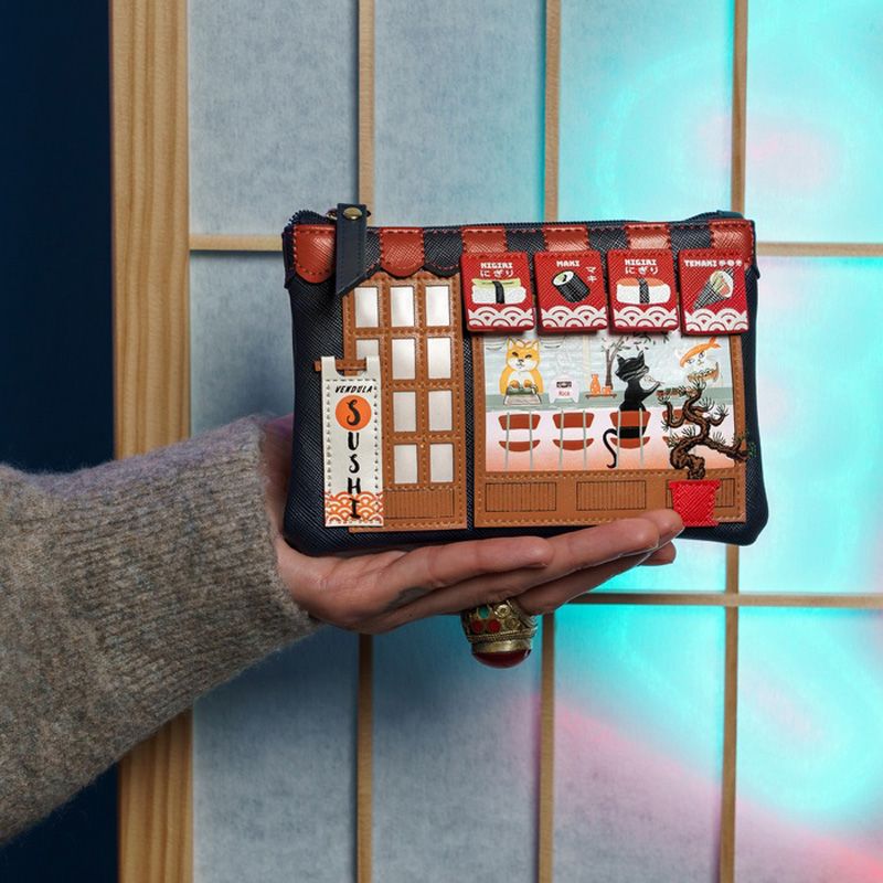 Zipper Coin Purse - Sushi - Blue