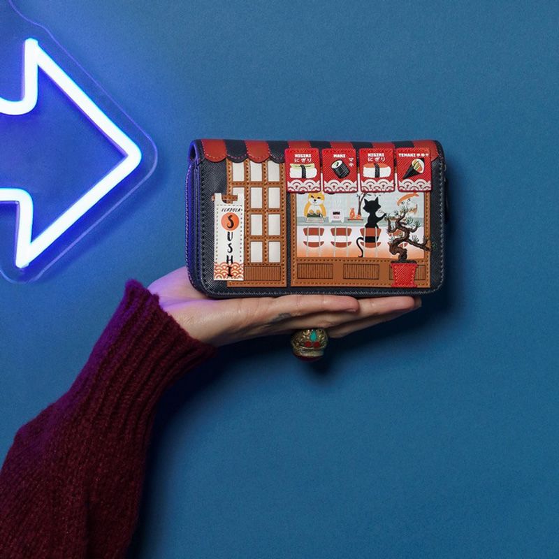 Medium Ziparound Wallet - Sushi - Blue