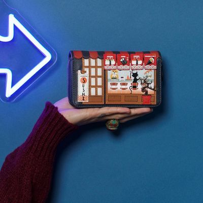 Medium Ziparound Wallet - Sushi - Blue