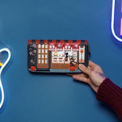 Large Ziparound Wallet - Sushi - Blue