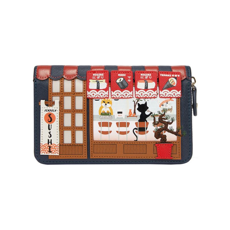 Medium Ziparound Wallet - Sushi - Blue