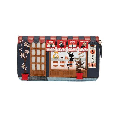 Large Ziparound Wallet - Sushi - Blue