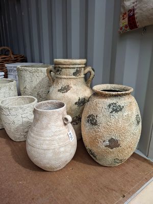 Textured Antique Finish Pots &amp; Planters