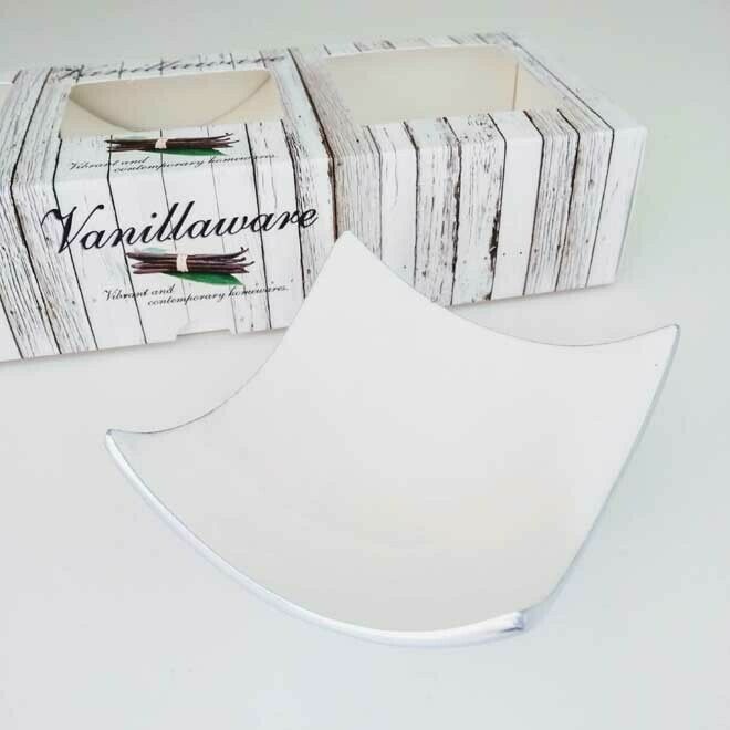 Set 3 Square Bowls - Boxed, Colour: White