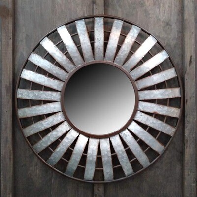 Metal Strip Mirror Rnd
