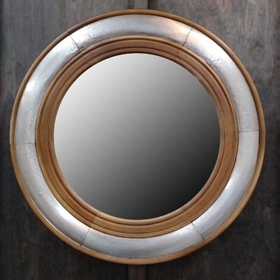 Timber/Aluminium Mirror Rnd