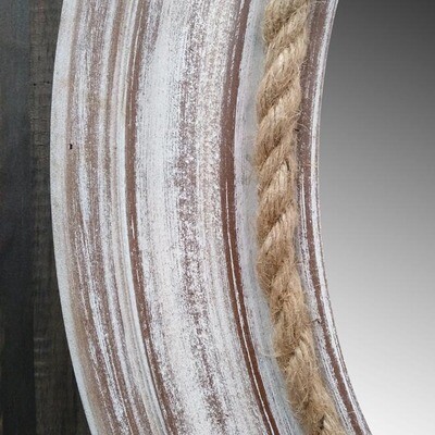 Timber/Rope Mirror Rnd