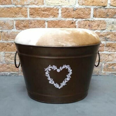 Detroit  Stool Tan Hide - Small