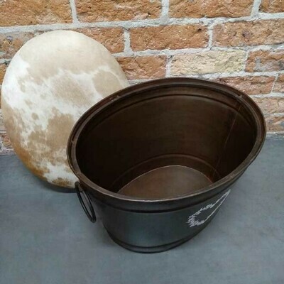 Detroit  Stool Tan Hide - Small