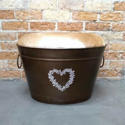 Detroit  Stool Tan Hide - Large