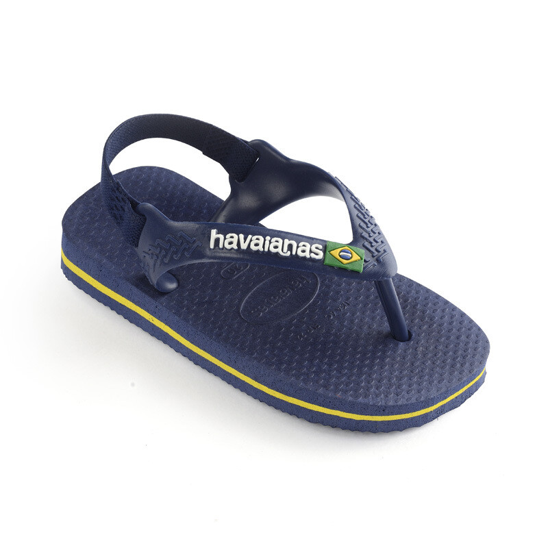 Havaianas Baby Brazil Logo - Navy/Yellow