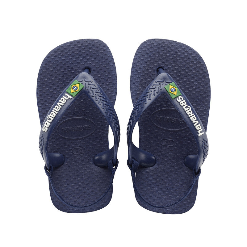 Havaianas Baby Brazil Logo - Navy/Yellow