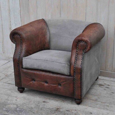 Phoenix Armchair - Leather/Canvas