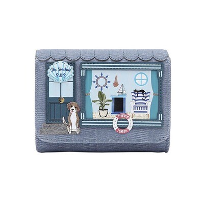 Small Flap-Over Wallet - Seashell B&B Was $100 Small Flap-Over Wallet - Seashell B&B Was $100
