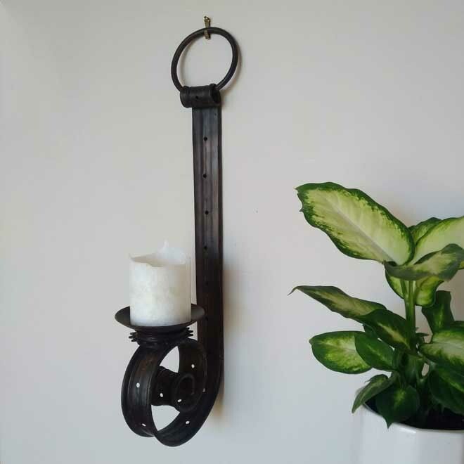 Iron Candle Wall Sconce