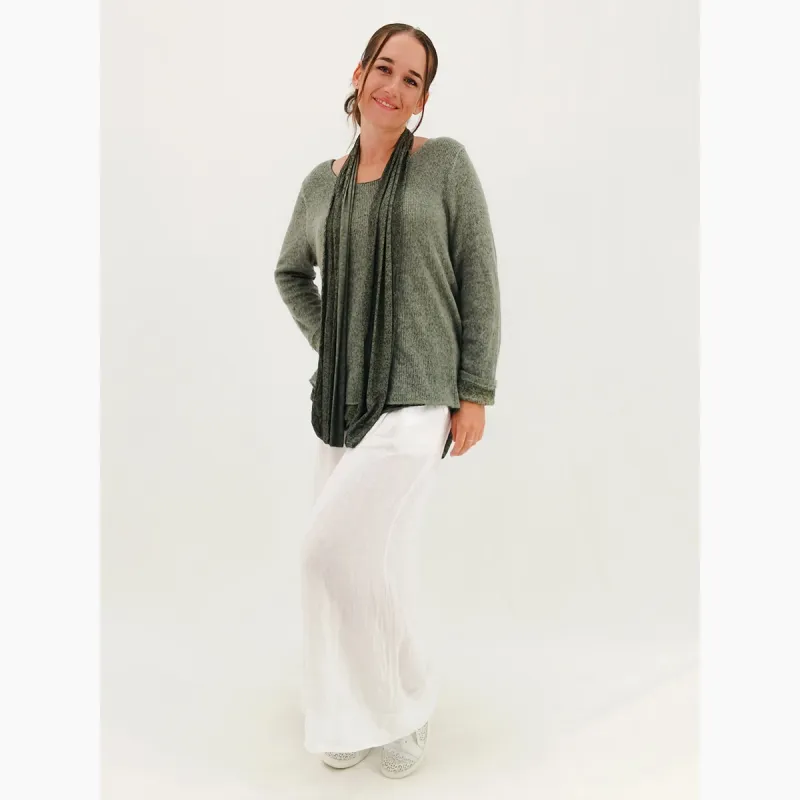 Rosana Floral Mohair Knit w Scarf