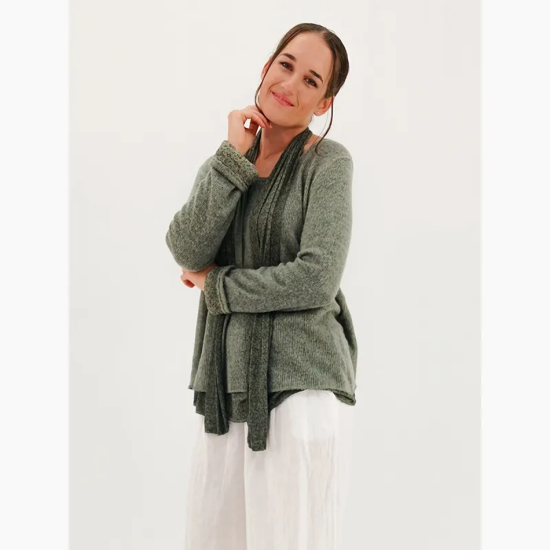 Rosana Floral Mohair Knit w Scarf
