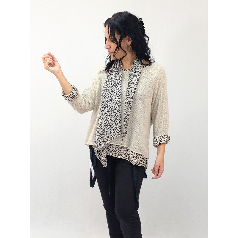 Terza Mohair Knit w Scarf $175