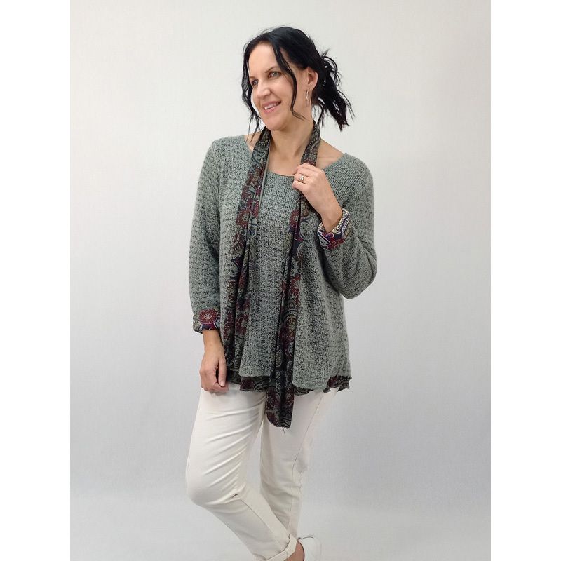 Vivia Mohair Knit w Scarf $175