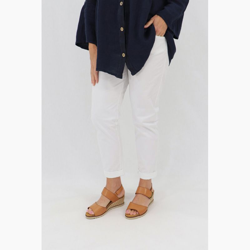 Dolores Slim Fit Pant - Basic, Colour: White, Size: S