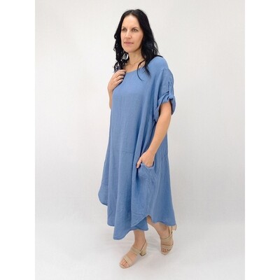 Zoe Curved Hem Dress - Basic $229