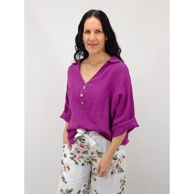 Petra Button V-Neck - Basic - $175.00