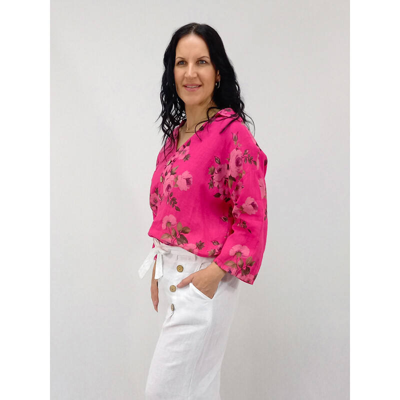 Petra V-Neck - Wild Rose - $175