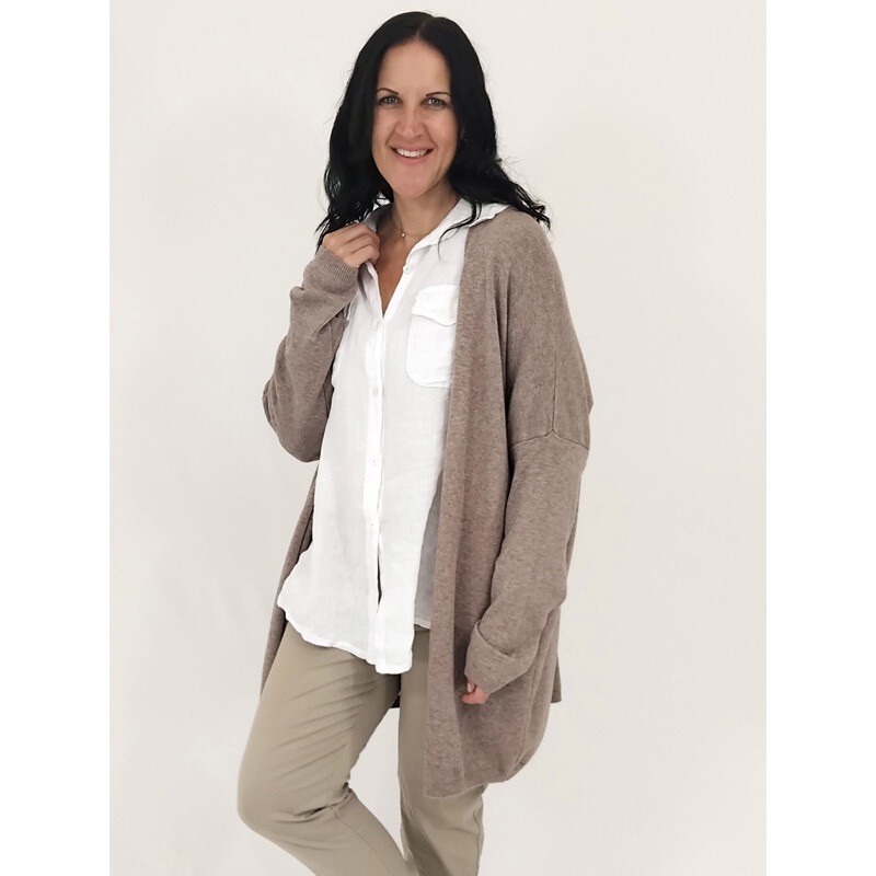 Livia SuperSoft Viscose Cardi $169, Colour: Maple