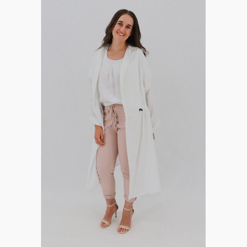 Amabel Open Trench, Colour: White