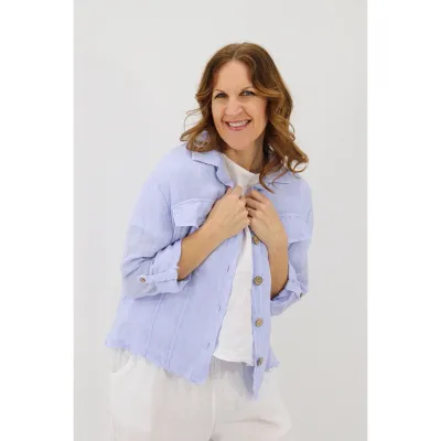 Roma Linen Shirt Jacket