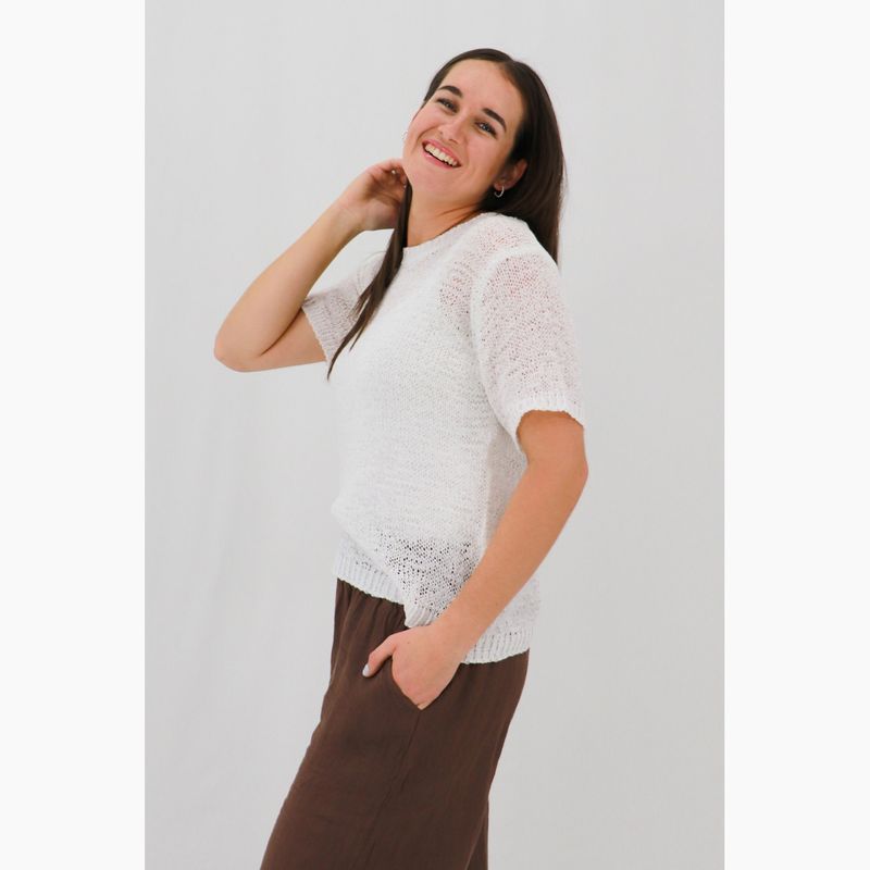 Sylvia Ribbon Knit Tee - $149.00