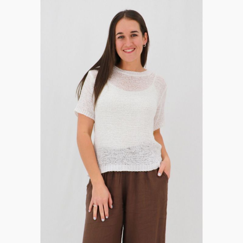 Sylvia Ribbon Knit Tee