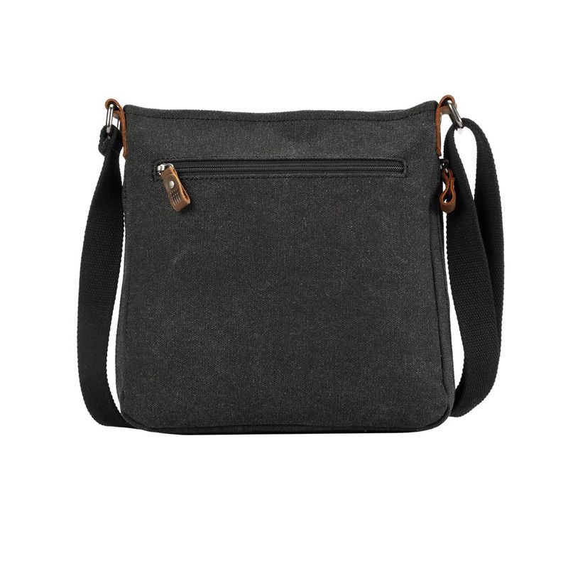 TRP0237 - Small Zip Top Shoulder Bag - Black Wash