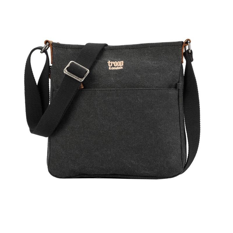 TRP0237 - Small Zip Top Shoulder Bag - Black Wash