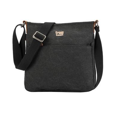 TRP0237 - Small Zip Top Shoulder Bag - Black Wash