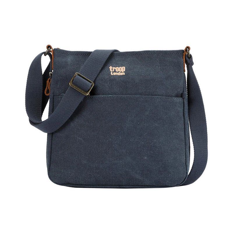 TRP0237 - Small Zip Top Shoulder Bag - Denim