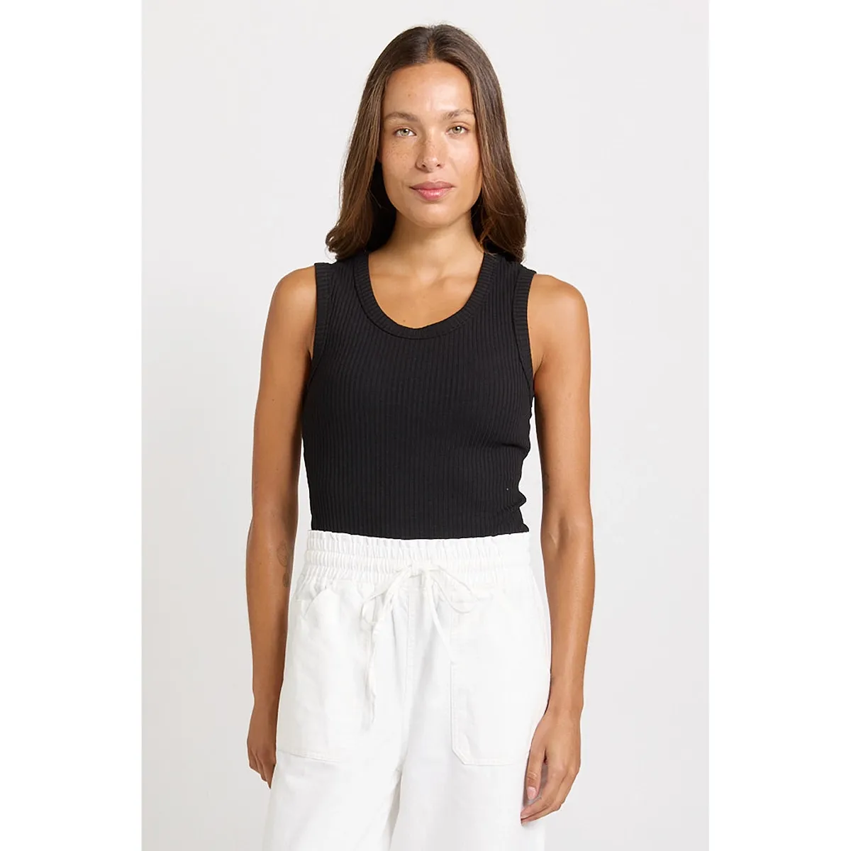 Francis Rib Tank - Black