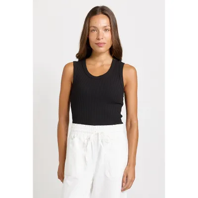 Francis Rib Tank - Black