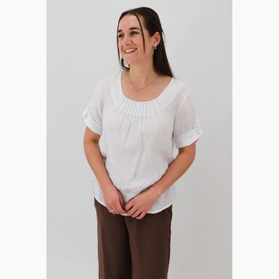 Rolled Sleeve Top - Petite Posy