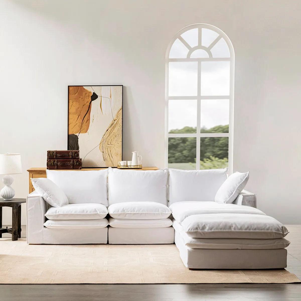 Havelock Modular Suite Slip-Covered
