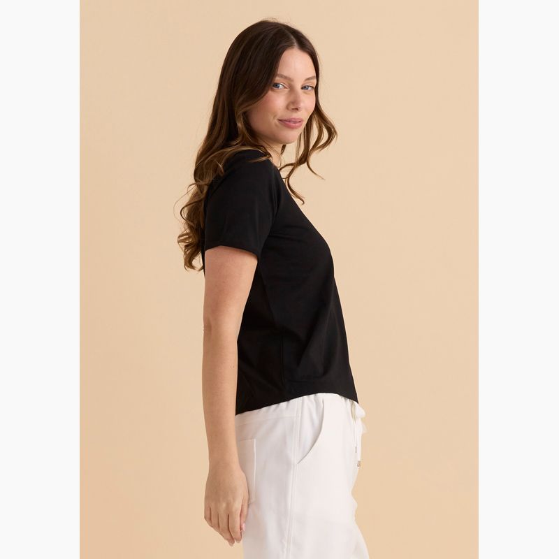 Cotton Slim Fit Tee - Black