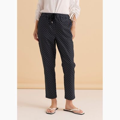 Kenzie Jogger - Navy Polkadot