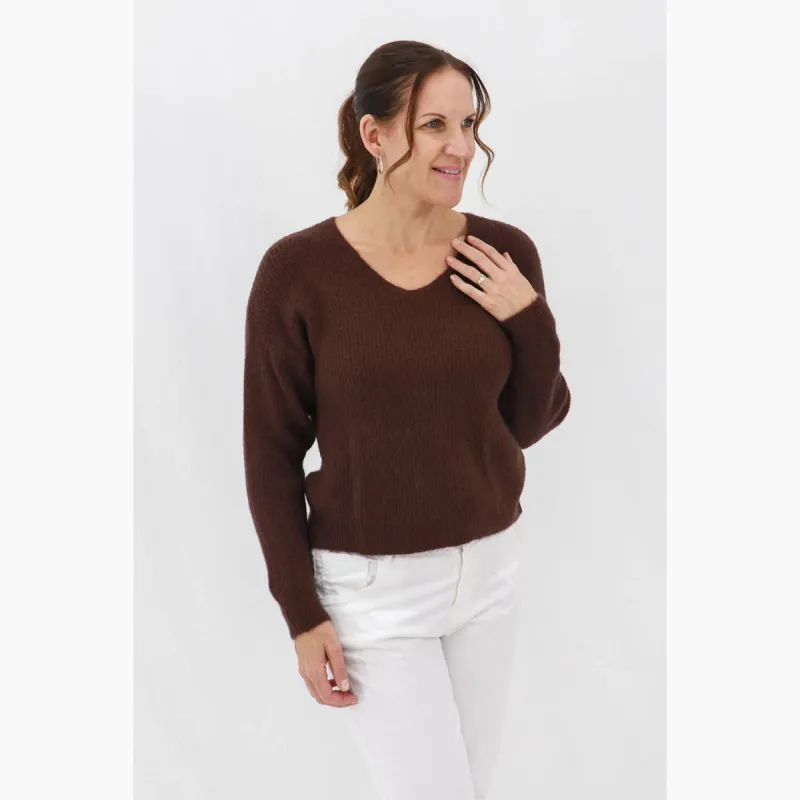 Mattea Ribbed V-Neck