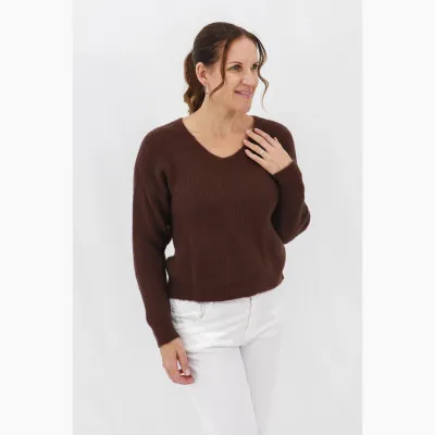 Mattea Ribbed V-Neck