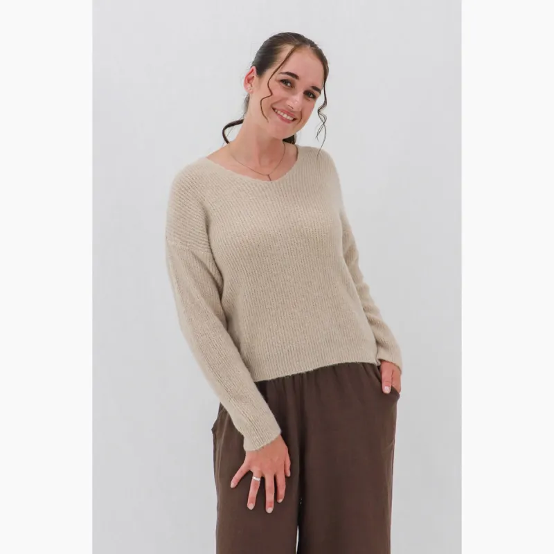 Mattea Ribbed V-Neck