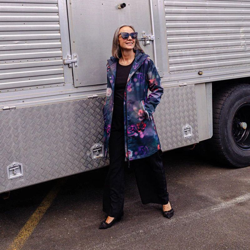 Floral Romance Long Raincoat