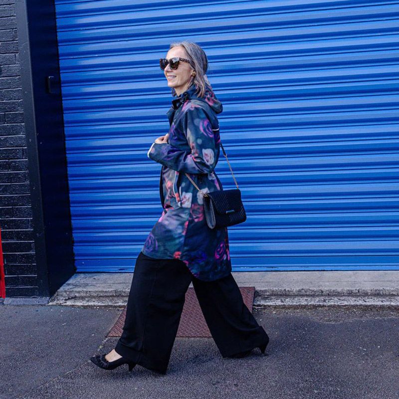 Floral Romance Long Raincoat