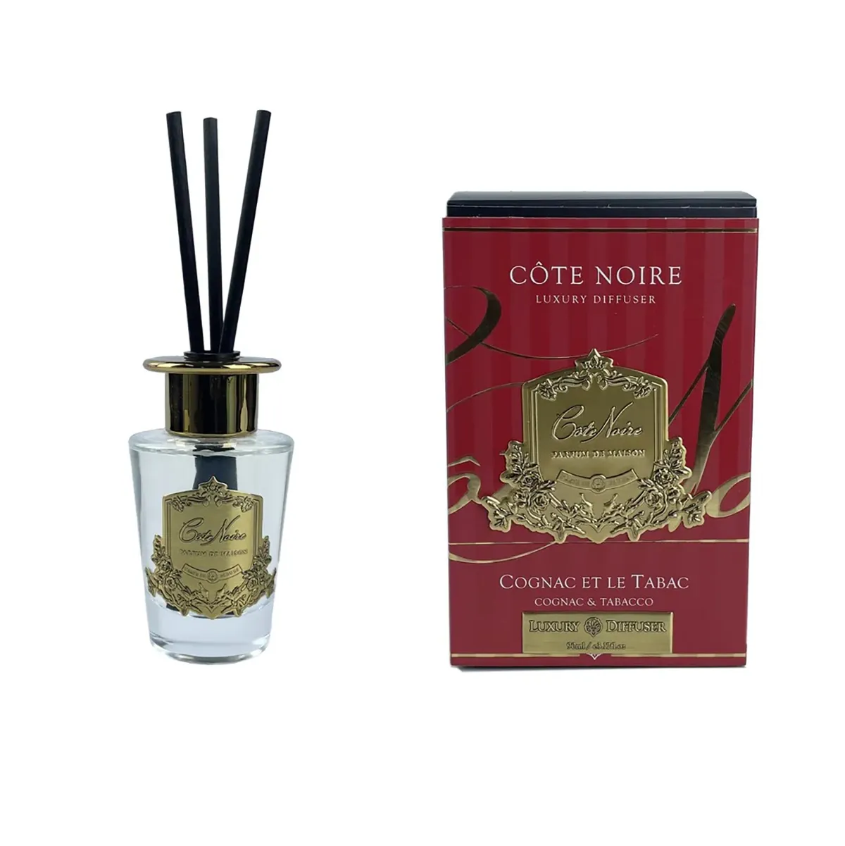 Votive Gold Diffuser - Cognac &amp; Tobacco