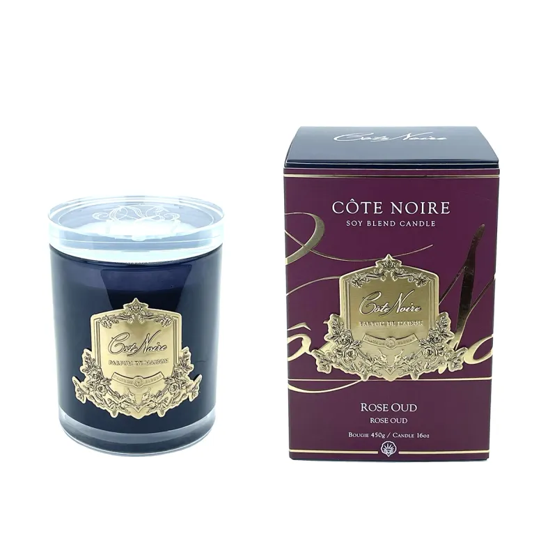 Gold 450g Candle - Rose Oud